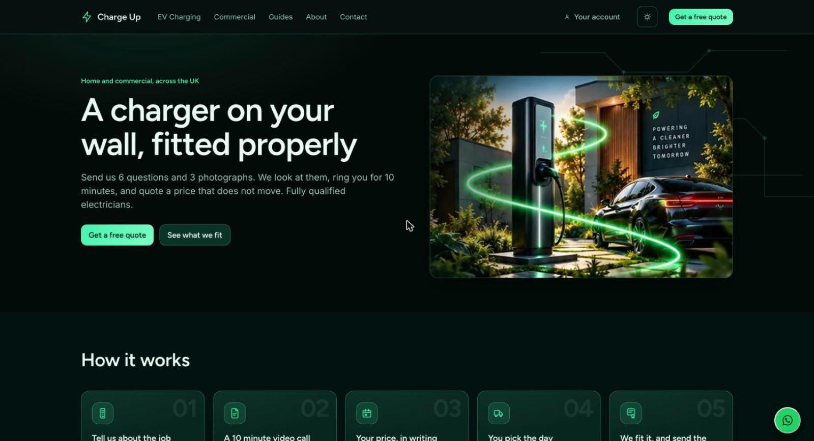 The Charge Up Installations site