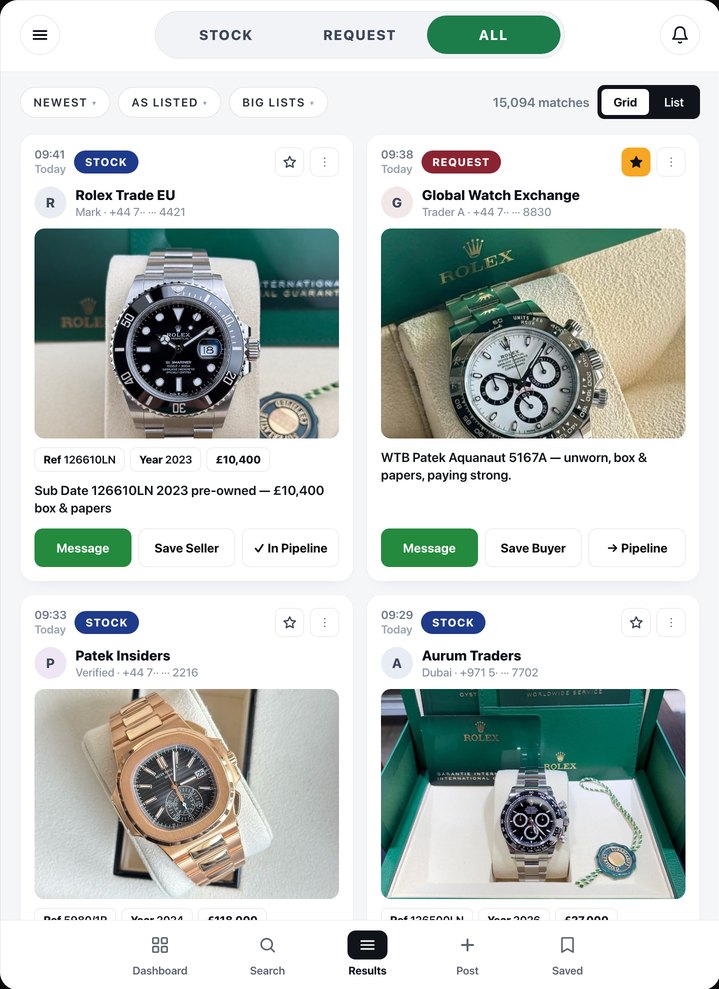 Live Watch Stock on an iPad